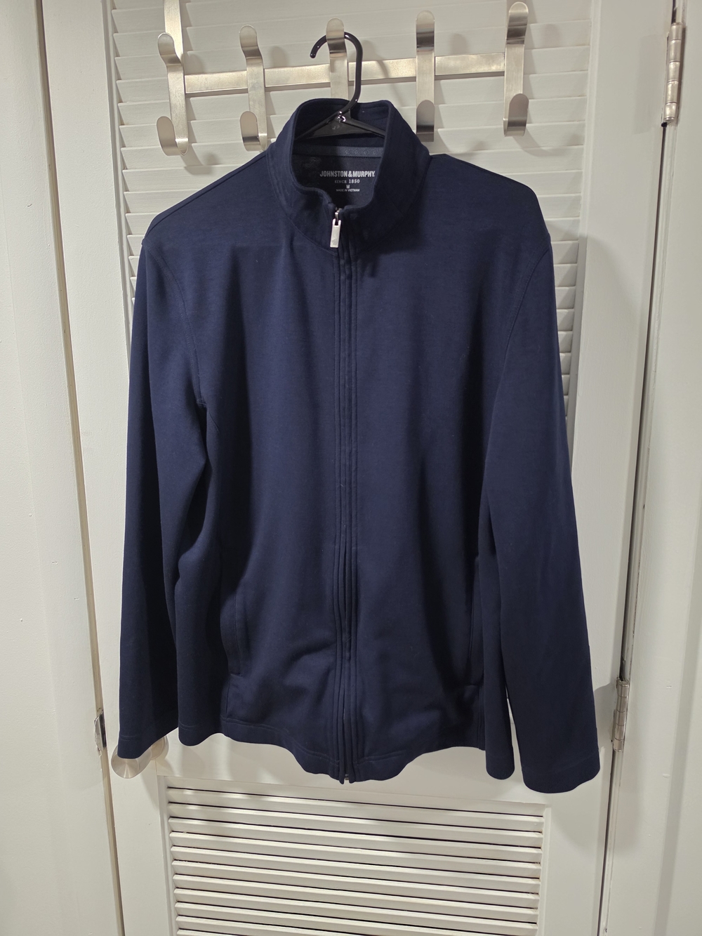 Johnston & Murphy Men’s Navy Zip-Front  Jacket